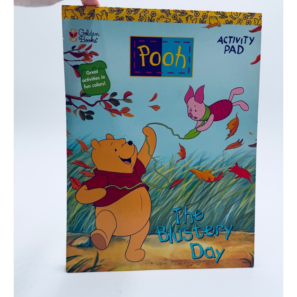 Disney Winnie the Pooh The Blustery Day Activity Pad Golden Books Vintage